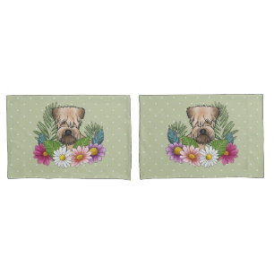 Weich überzogene Wheaten Terrier farbenfrohe Blume Kissenbezug