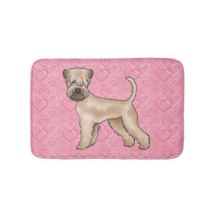 Weich überzogene Wheaten Terrier Hund Liebe Herzmu Badematte