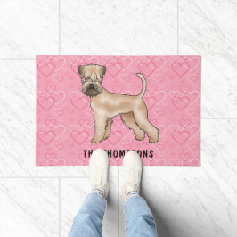 Weich überzogene Wheaten Terrier Hund Liebe Herzmu Fußmatte