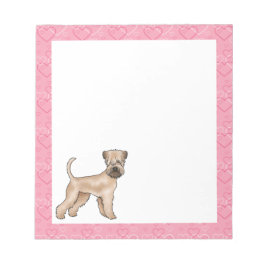 Weich überzogene Wheaten Terrier Hund Liebe Herzmu Notizblock