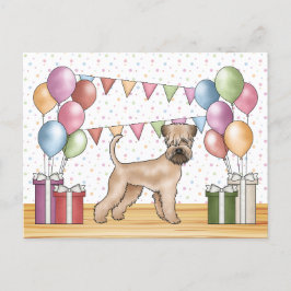 Weich überzogene Wheaten Terrier Pastellfarben Geb Postkarte