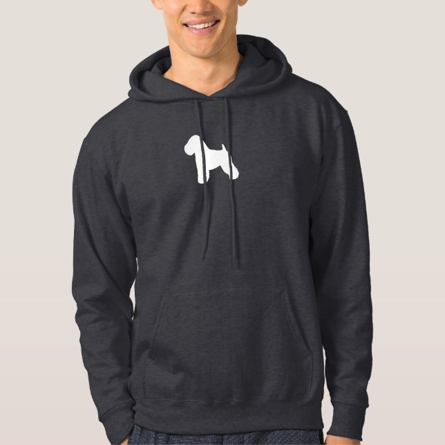 Weich überzogene Wheaten Terrier-Silhouette Hoodie (Vorderseite)
