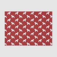 Weich überzogene Wheaten Terrier-Silhouetten rot