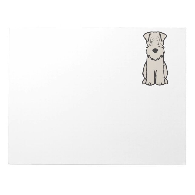 Weich überzogener Cartoon Terrier Dog Notizblock (Vorderseite)