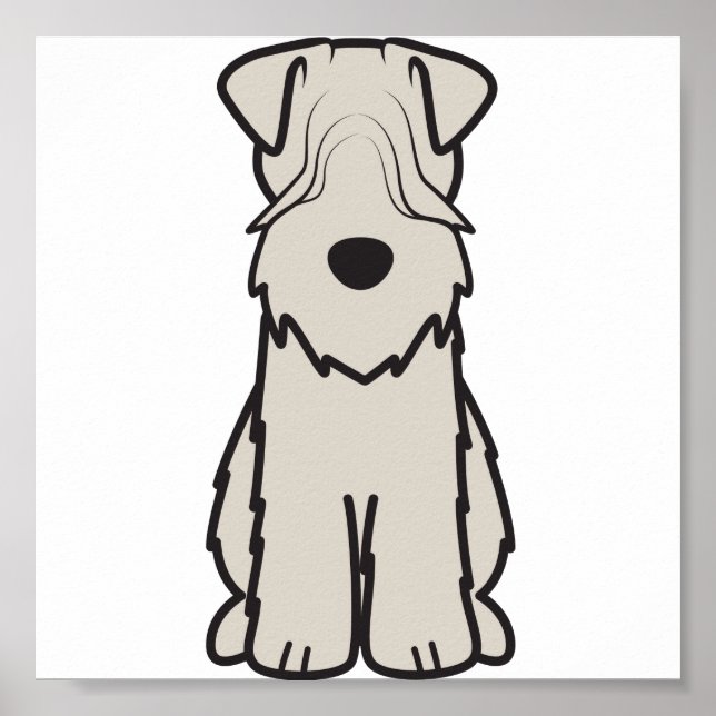 Weich überzogener Cartoon Terrier Dog Poster (Vorne)