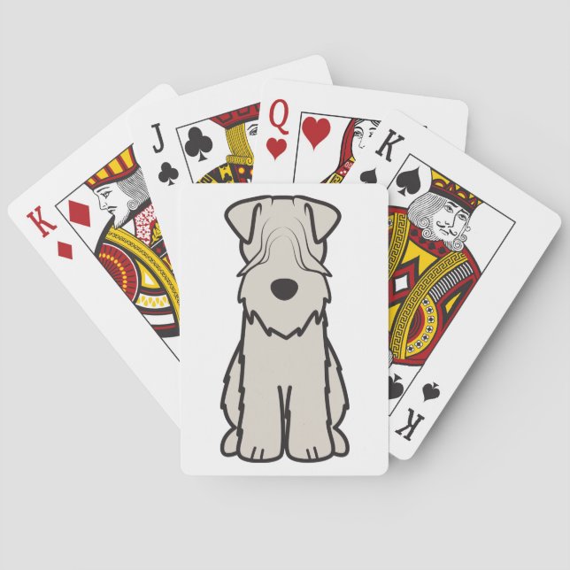 Weich überzogener Cartoon von Terrier Dog Spielkarten (Rückseite)