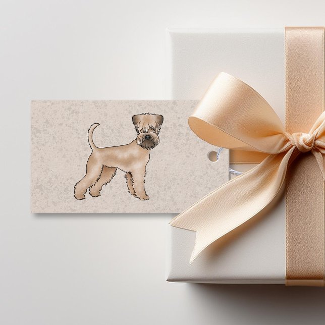 Weich überzogener Hund aus Terrier, auf Beige Steh Geschenkanhänger (Von Creator hochgeladen)