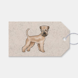 Weich überzogener Hund aus Terrier, auf Beige Steh Geschenkanhänger