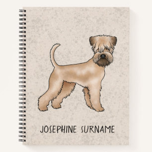 Weich überzogener Hund aus Terrier mit benutzerdef Notizbuch