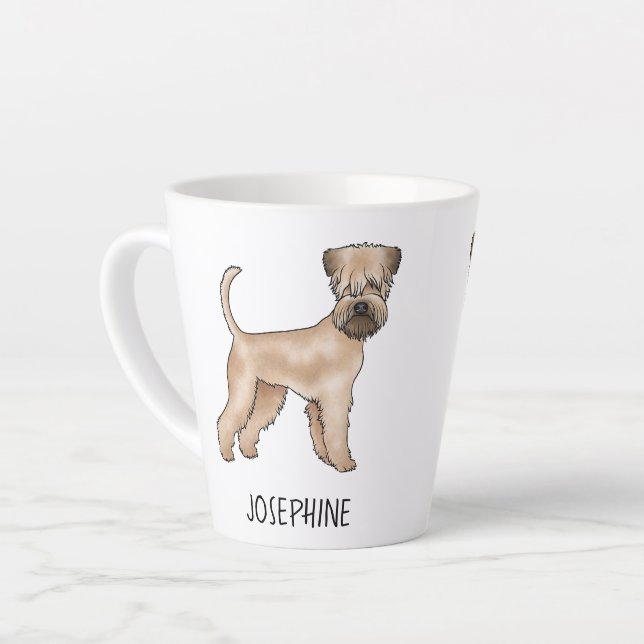 Weich überzogener Hund mit Individuelle Name Milchtasse (Linke Ecke)