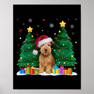 Weich überzogener Hund Terrier Hund Lover Weihnach Poster