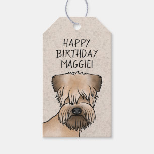 Weich überzogener Hundehund auf Beige Geschenkanhänger