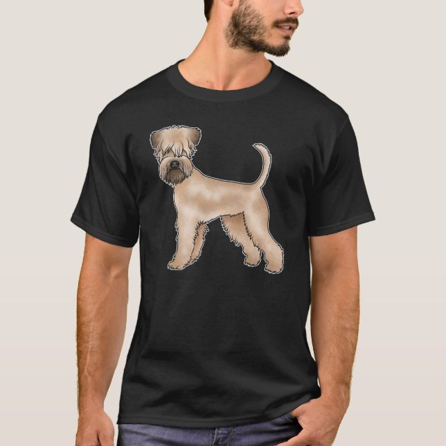 Weich überzogener, Niedlicher, beige-brauner Hund T-Shirt (Vorderseite)
