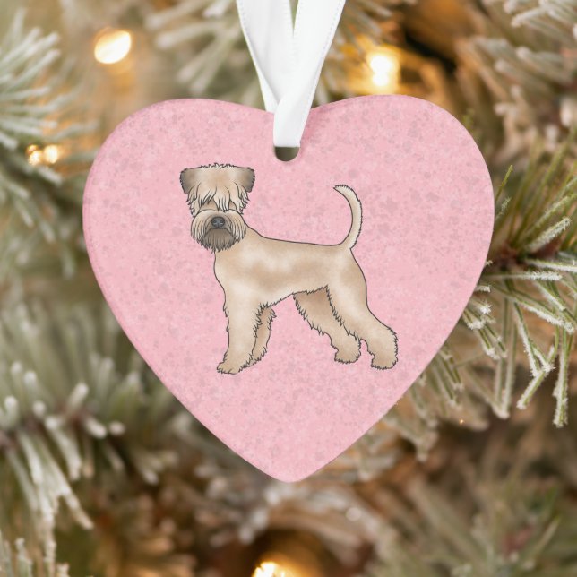 Weich überzogener Niedlicher Hund mit Terrier auf  Ornament (Baum)