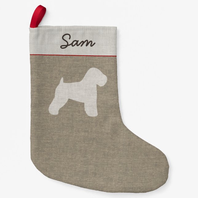 Weich überzogener Wheaten Kleiner Weihnachtsstrumpf (Vorderseite)