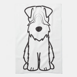 Weich überzogener Wheaten Terrier-HundeCartoon Handtuch