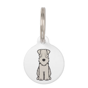 Weich überzogener Wheaten Terrier-HundeCartoon Haustiermarke