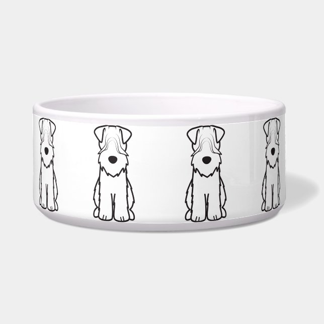Weich überzogener Wheaten Terrier-HundeCartoon Napf (Vorderseite)