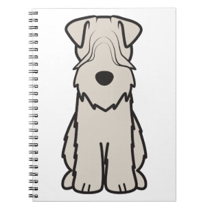 Weich überzogener Wheaten Terrier-HundeCartoon Notizblock