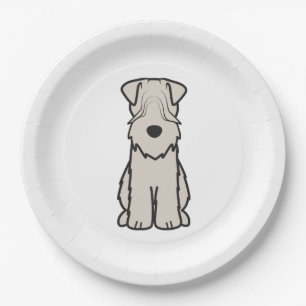 Weich überzogener Wheaten Terrier-HundeCartoon Pappteller