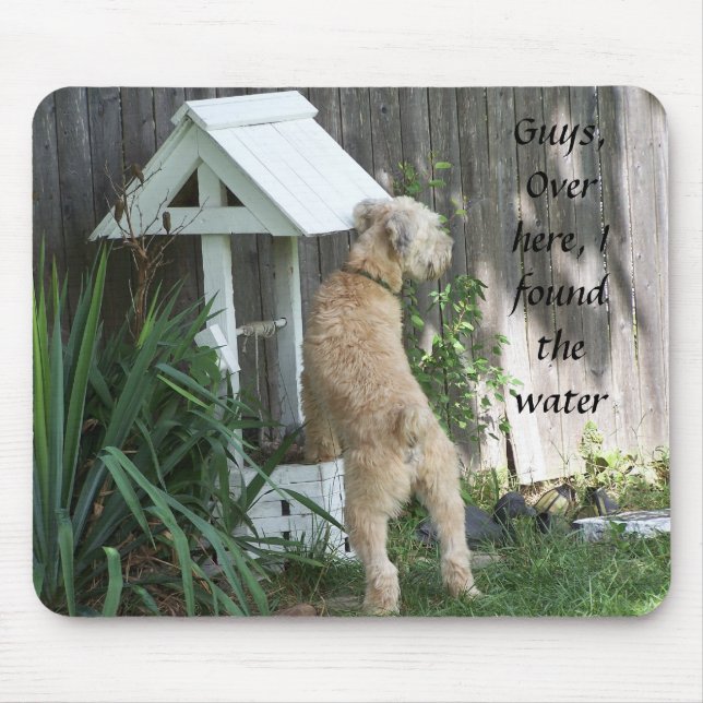 Weich überzogenes Wheaten Terrier auf gut wünschen Mousepad (Vorne)