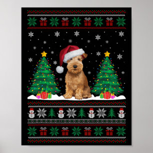 Weich überzogenes Wheaten Terrier Dog Xmas Tree Li Poster