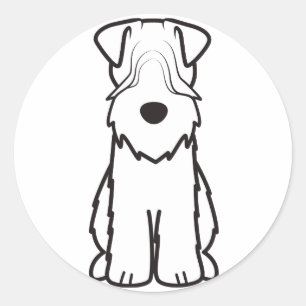 Weich überzogenes Wheaten Terrier Runder Aufkleber