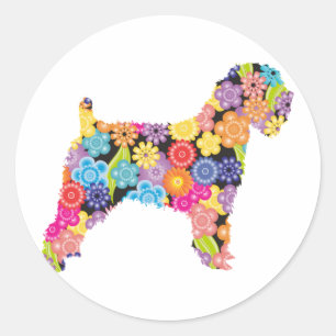 Weich überzogenes Wheaten Terrier Runder Aufkleber