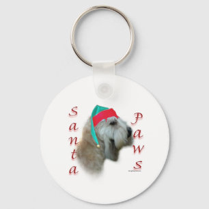 Weich überzogenes Wheaten Terrier Santa Paws Schlüsselanhänger