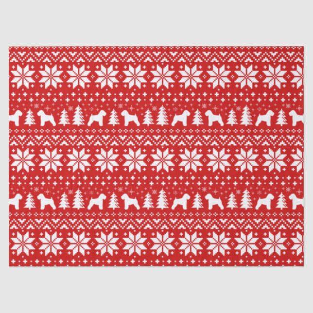 Weich überzogenes Wheaten Terrier-Weihnachtsmuster Seidenpapier (Vorderseite)