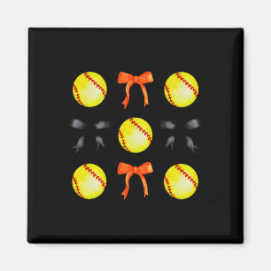 Weich und Bögen für Frauen Mädchen Softball-Spiele Magnet
