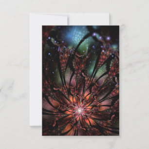 Weich und Zärtlichkeit Fraktal Fantasy Blume invit Dankeskarte