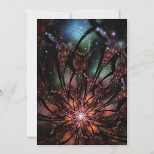 Weich und Zärtlichkeit Fraktal Fantasy Blume invit Feiertagskarte