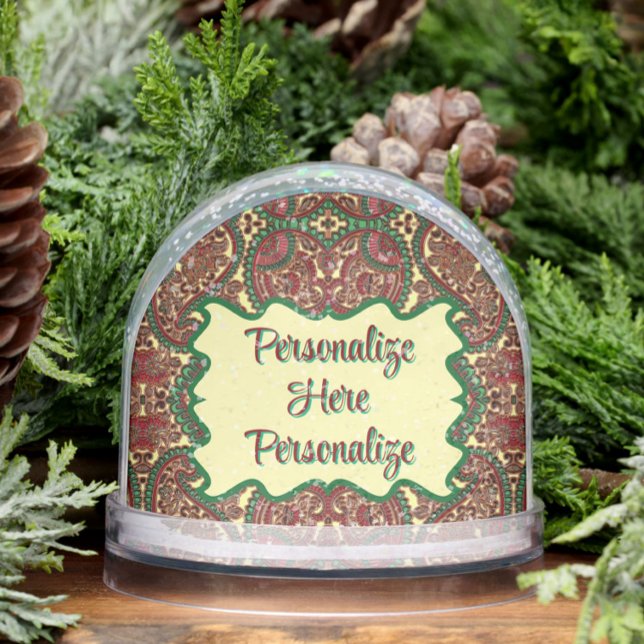 Weich viktorianischer, roter, gelber Juwelenton Schneekugeln (Von Creator hochgeladen)