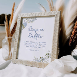 Weichblauer Florentaucher-Raffel Poster