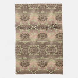 Weichbraun und grün geschirrtuch