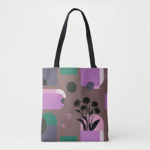 Weiche abstrakte Blumen-Collage-Tasche Tasche