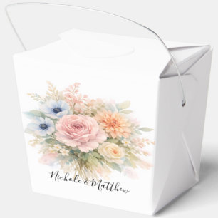 Weiche Aquarell-Blumenhochzeit Geschenkschachtel