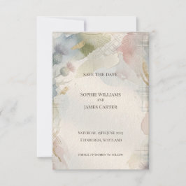 Weiche Aquarell-Schottische Distel Save the Date |