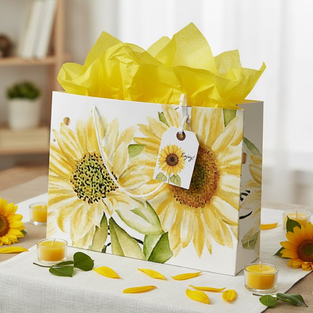 Weiche Aquarellblumen Große Geschenktüte (Von Creator hochgeladen)