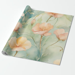 Weiche Aquarellblüte Geschenkpapier