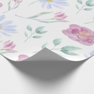 Weiche Aquarellblüte Geschenkpapier