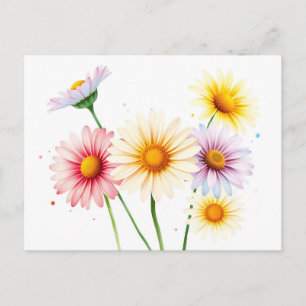 Weiche Aquarellsäcke mit verblassten Kanten Postkarte
