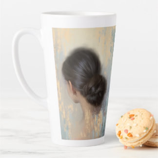 Weiche Ästhetik Frau Haar-Bun Milchtasse