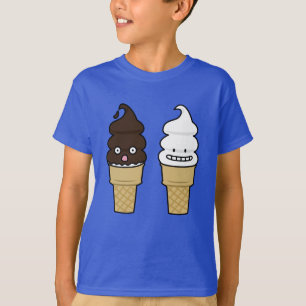 Weiche Aufschlags-Eistüteoblate-Schokoladenvanill T-Shirt