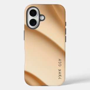 Weiche, beige Abstrakte Waves iPhone 16 Hülle