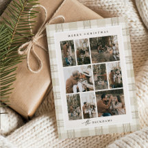 Weiche Beige-Gingham-Foto-Collage