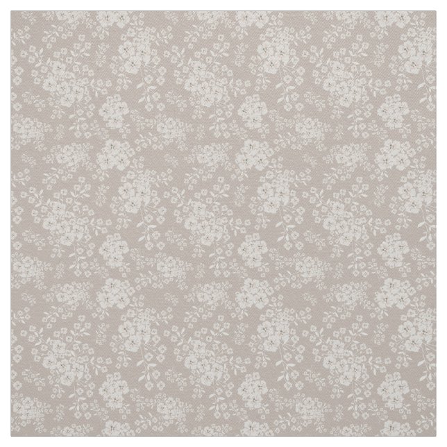 Weiche, beige Wildblumen blühen Stoff (Muster)