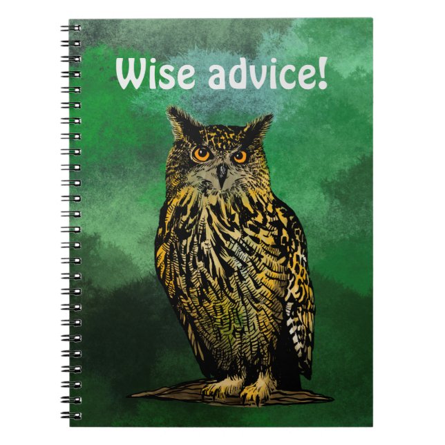 Weiche Beratung Owl Notebook Notizblock (Vorderseite)