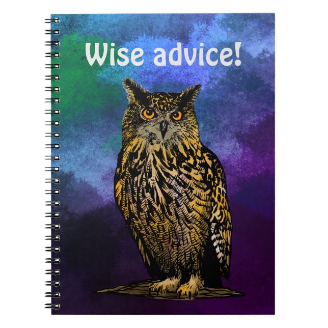 Weiche Beratung Owl Notebook Notizblock (Vorderseite)